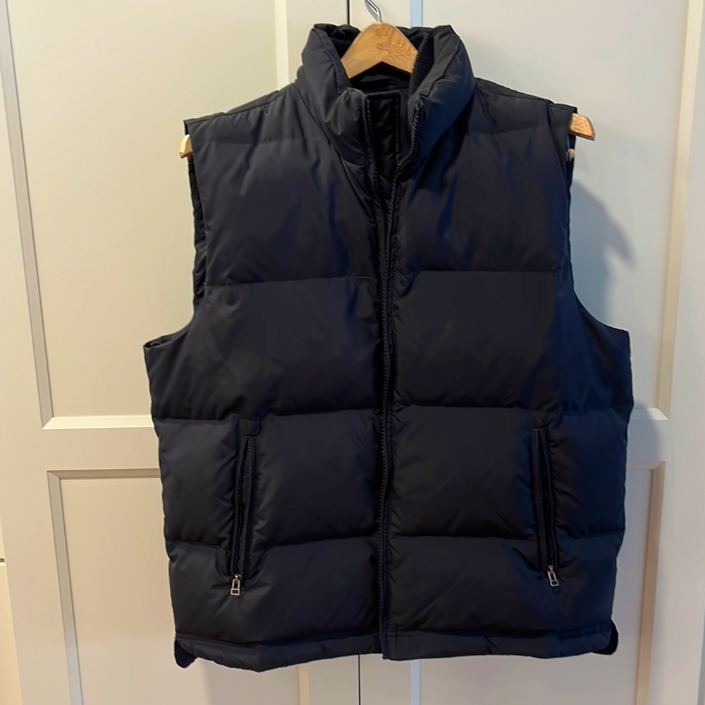 J. Crew medium navy puffer vest